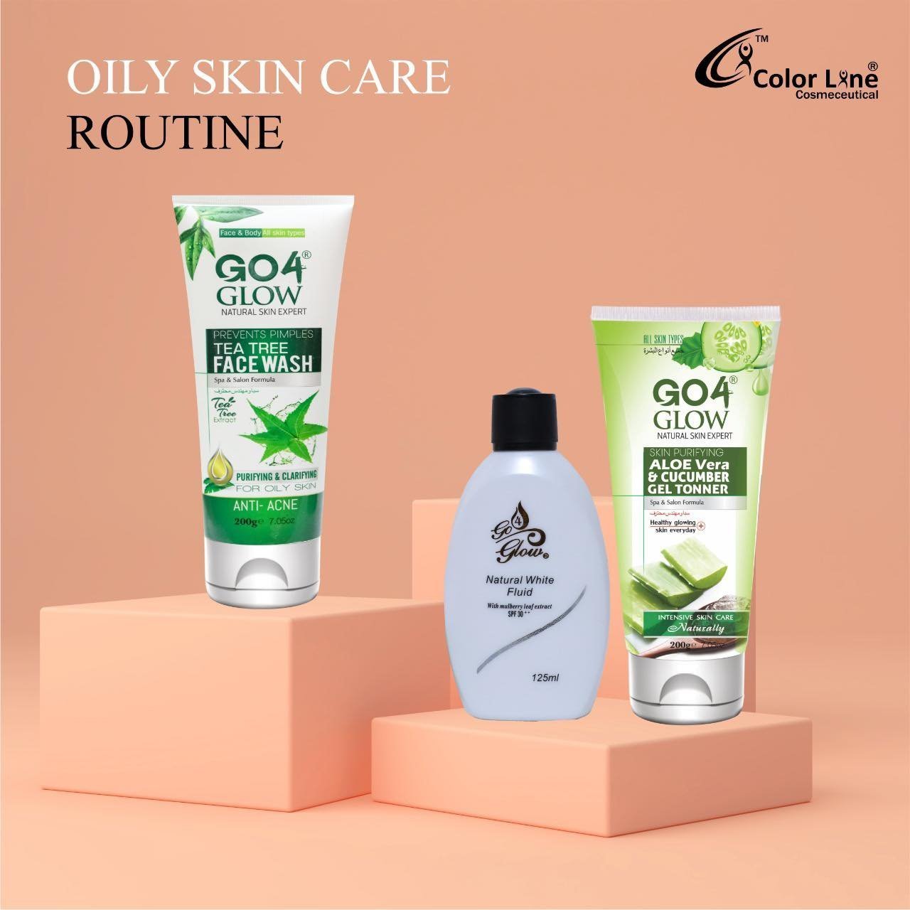 Go4Glow Oily Skin Care Routine Kit (Pack of 3)
