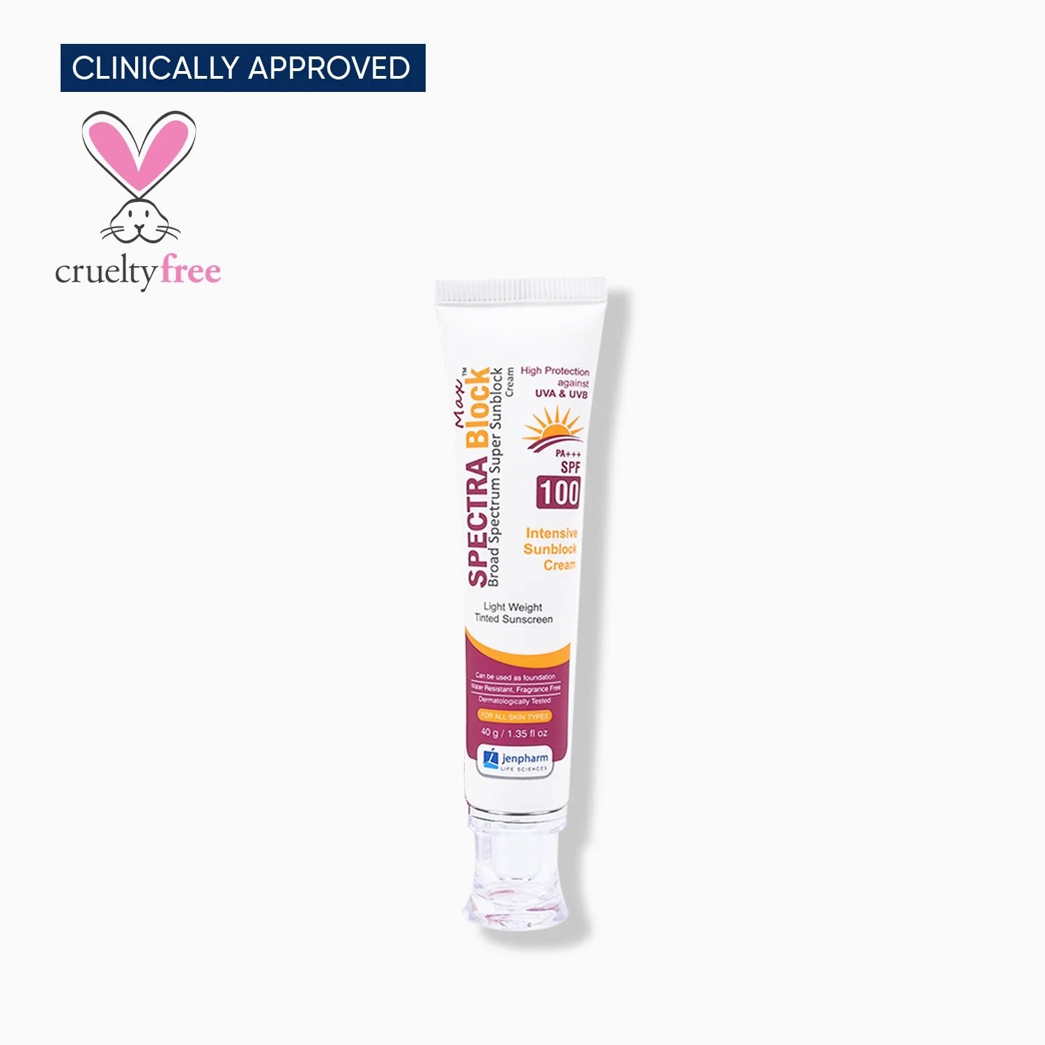 Jenpharm Spectra Block Max Tinted Super Sunblock Cream (40gm)