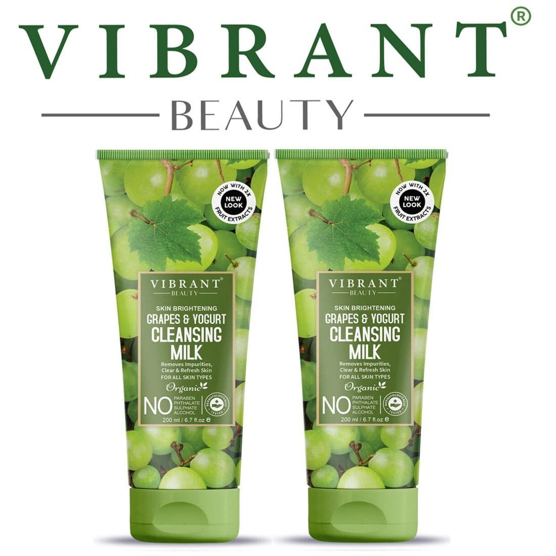 Vibrant Beauty Grapes & Yogurt Cleansing Milk (200ml) Combo Pack