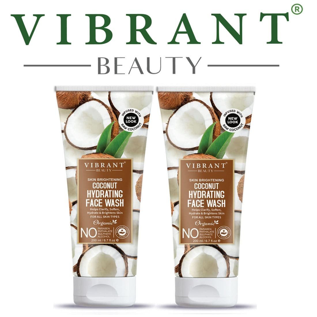 Vibrant Beauty Coconut Hydrating Face Wash (200ml) Combo Pack