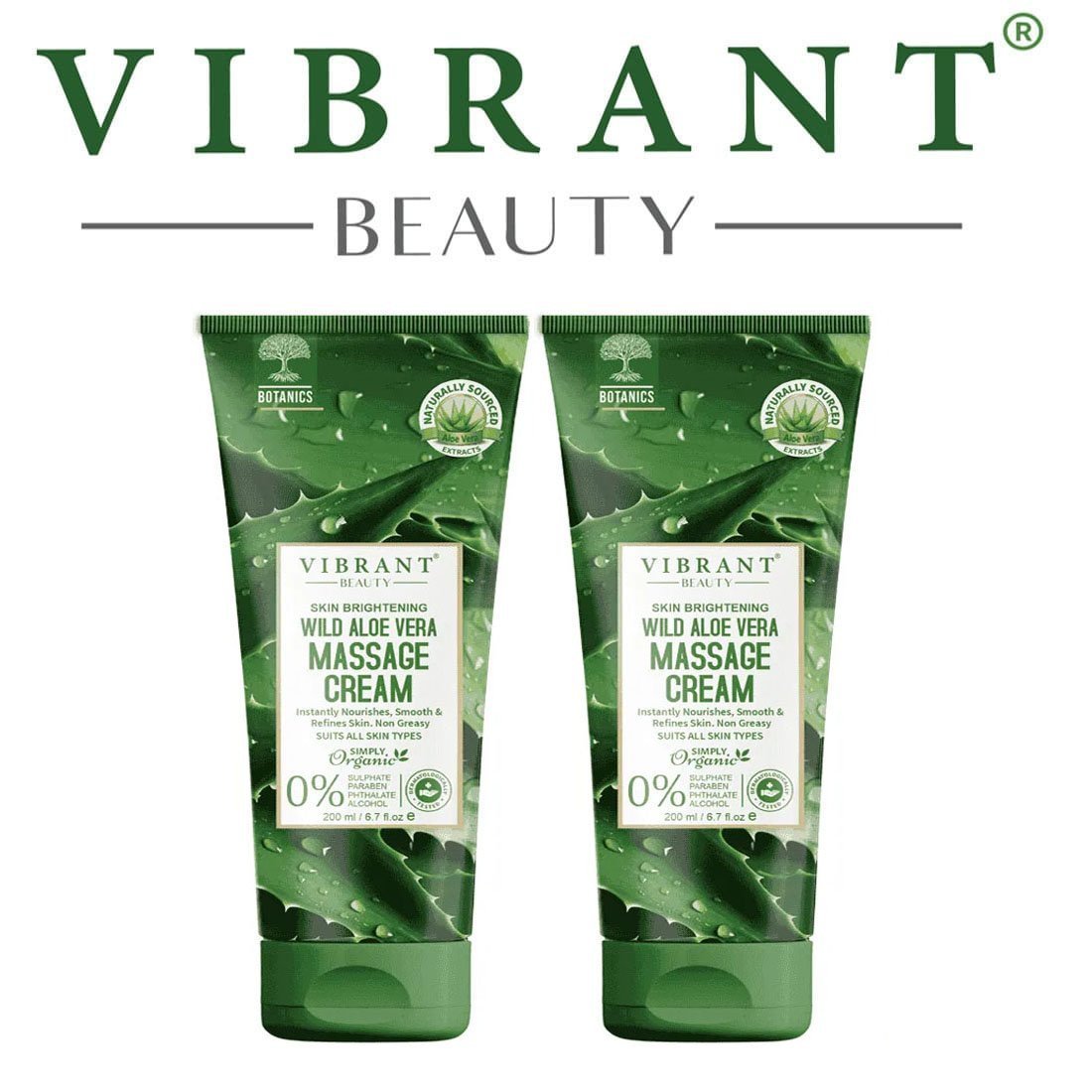 Vibrant Beauty Wild Aloe Vera Massage Cream (200ml) Combo Pack