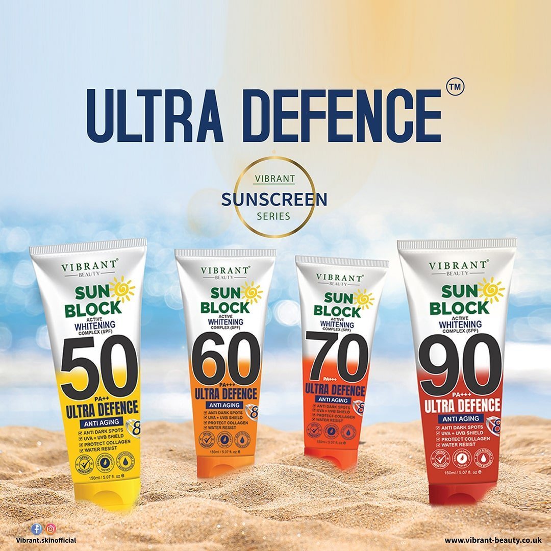 Vibrant Beauty Sunblock Ultra Defense Deal (Pack of 4) 150ml Each