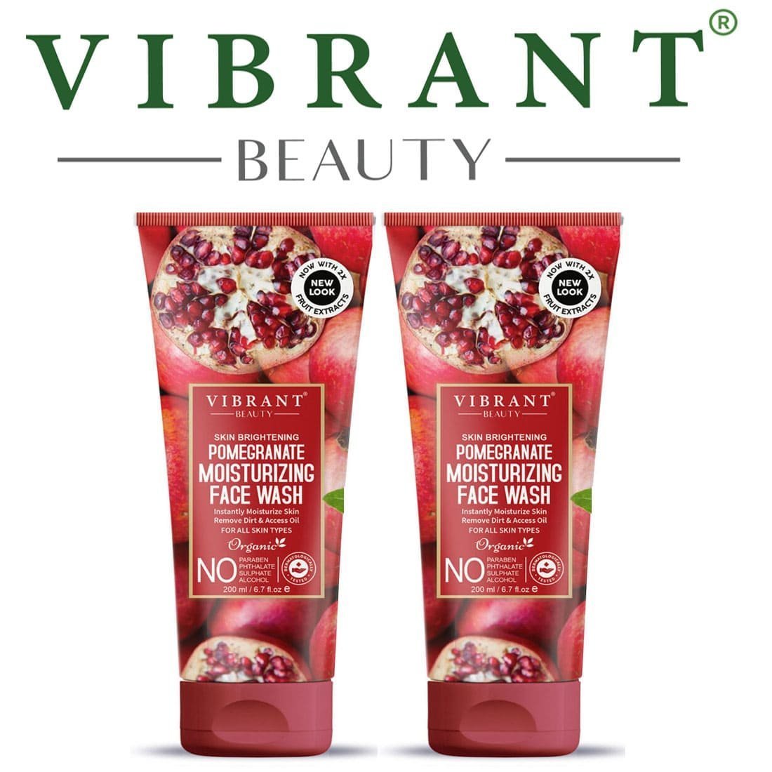Vibrant Beauty Pomegranate Moisturizing Face Wash (200ml) Combo Pack