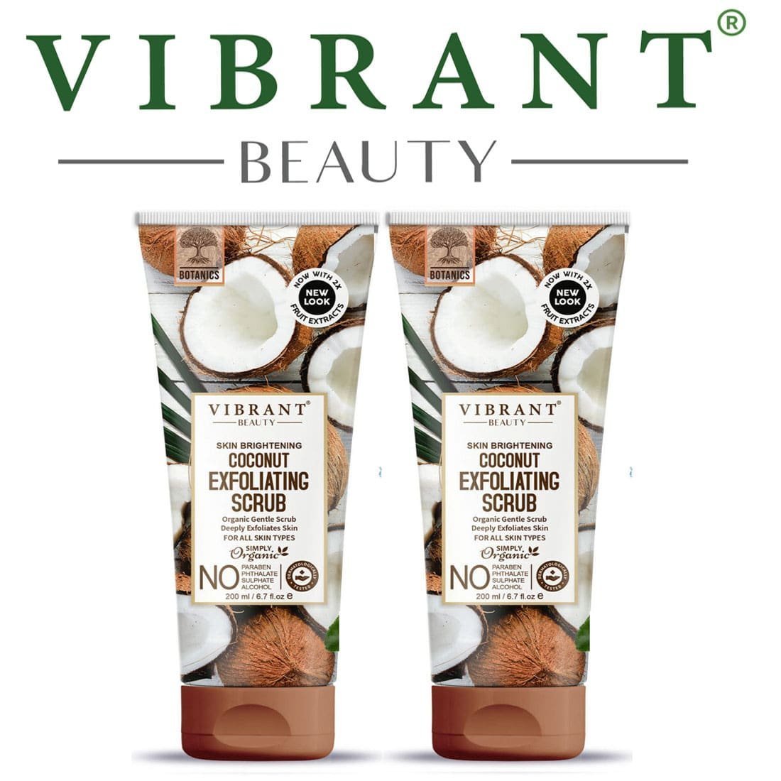 Vibrant Beauty Coconut Exfoliating Scrub (200ml) Combo Pack