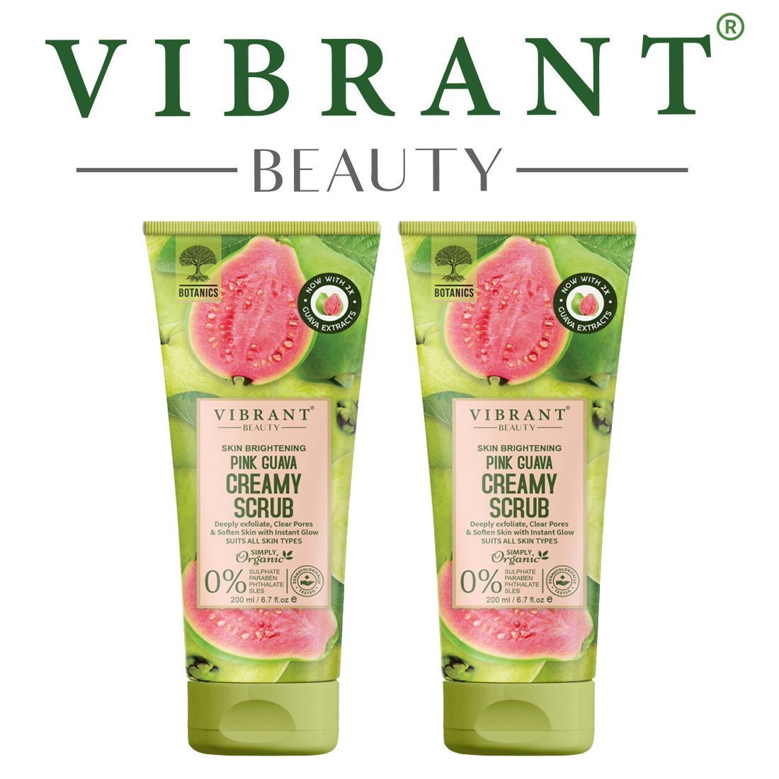 Vibrant Beauty Pink Guava Creamy Scrub (200ml) Combo Pack