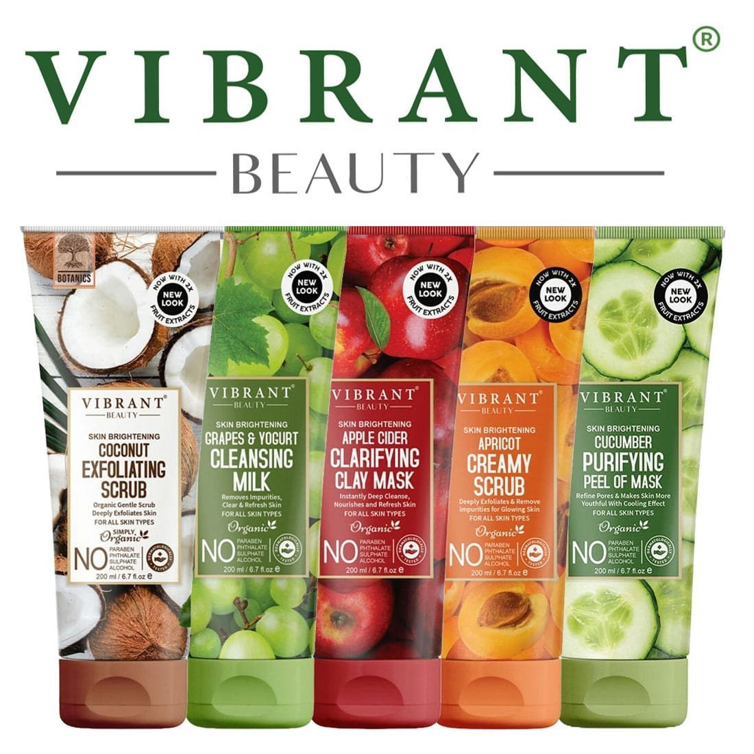 Vibrant Beauty 2x Fruity Infused Facial Kit (Pack of 5)