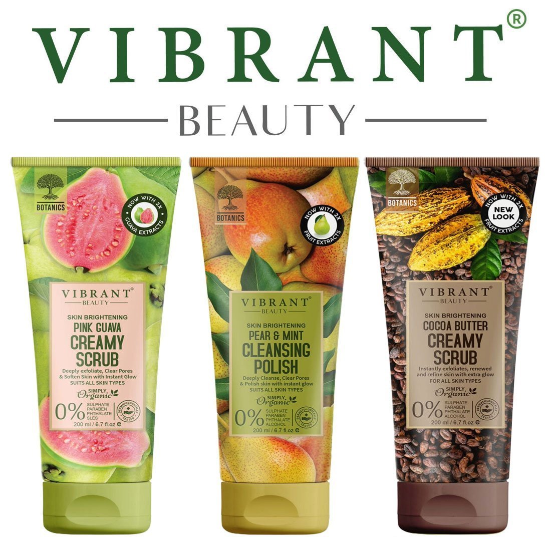 Vibrant Beauty New Arrivals Skincare (Pack of 3) 200ml Each