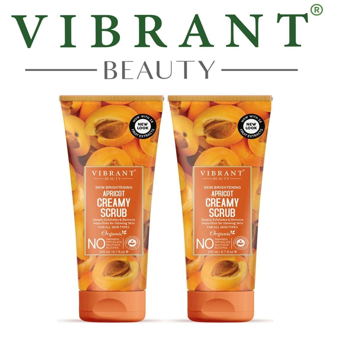 Vibrant Beauty Apricot Creamy Scrub (200ml) Combo Pack