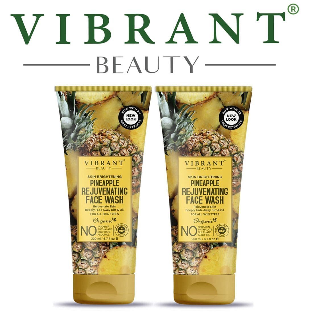 Vibrant Beauty Pineapple Rejuvenating Face Wash (200ml) Combo Pack