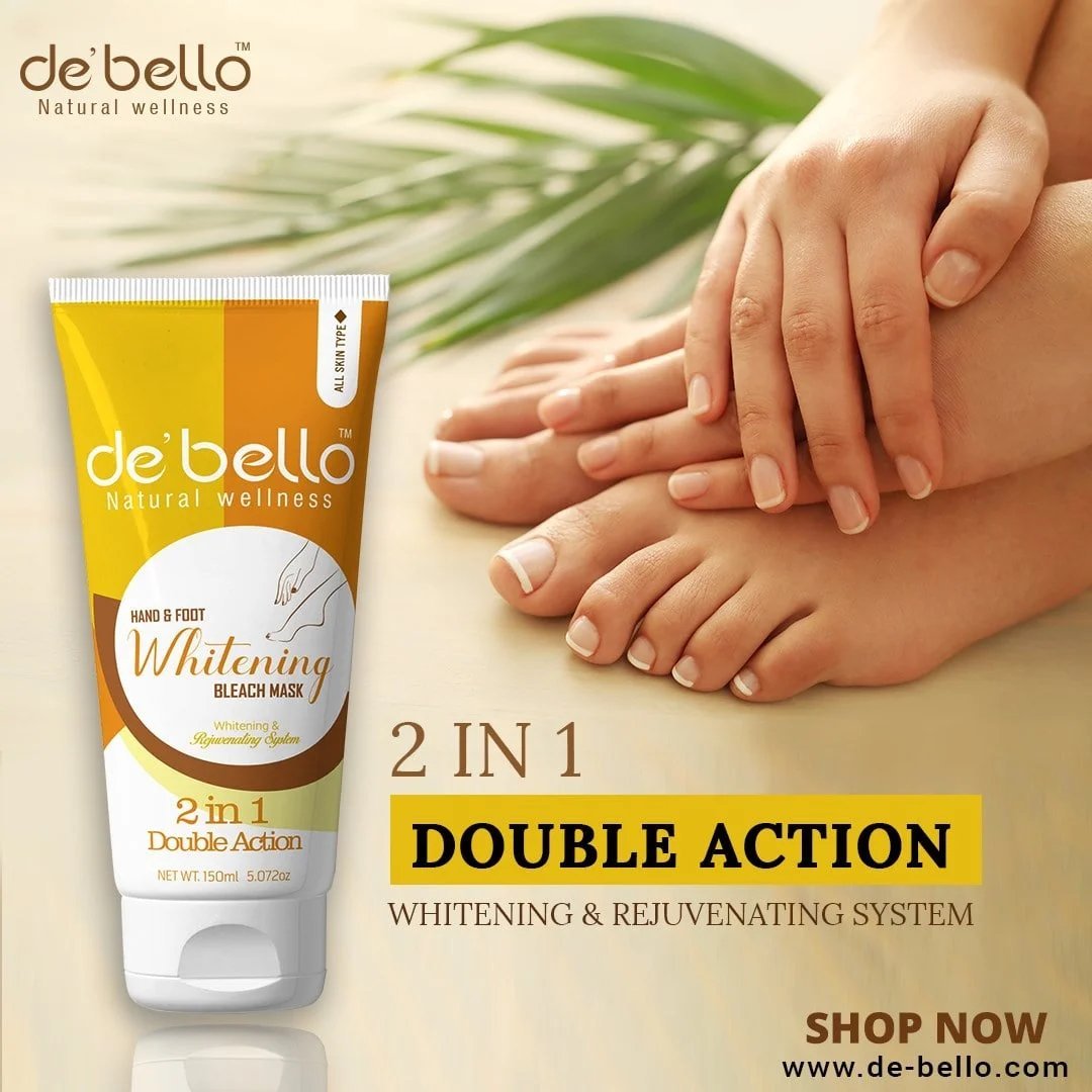 Debello Hand & Foot Whitening Bleach Mask (150ml)