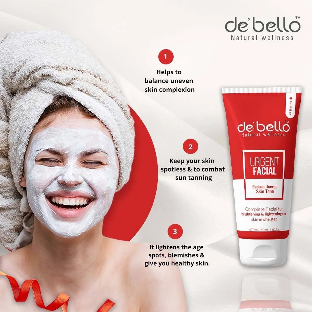 Debello Whitening Urgent Facial (150ml)