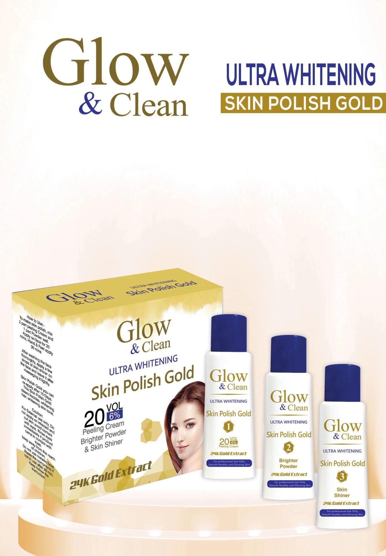 Glow & Clean Ultra Whitening Skin Polish Gold (Reveal a Radiant, Glowing Complexion)