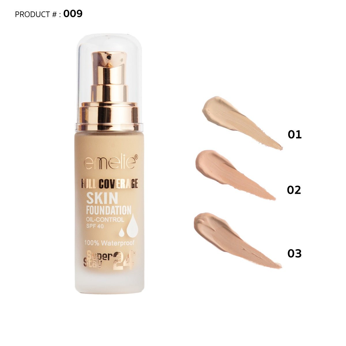 Emelie Paris Full Coverage Skin Foundation Shade #03 (30ml)