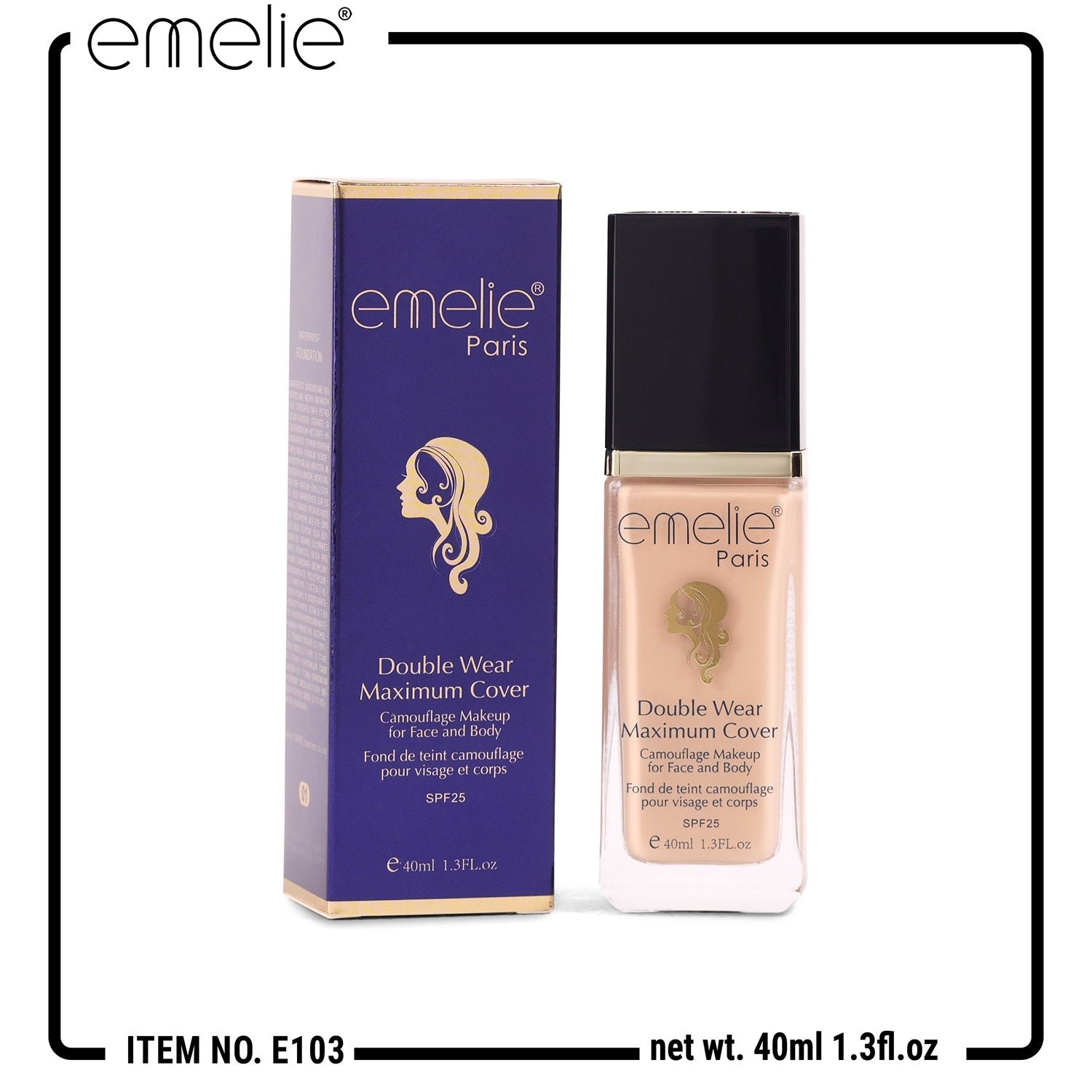 Emelie Paris Double Wear Maximum Cover Foundation Shade #04