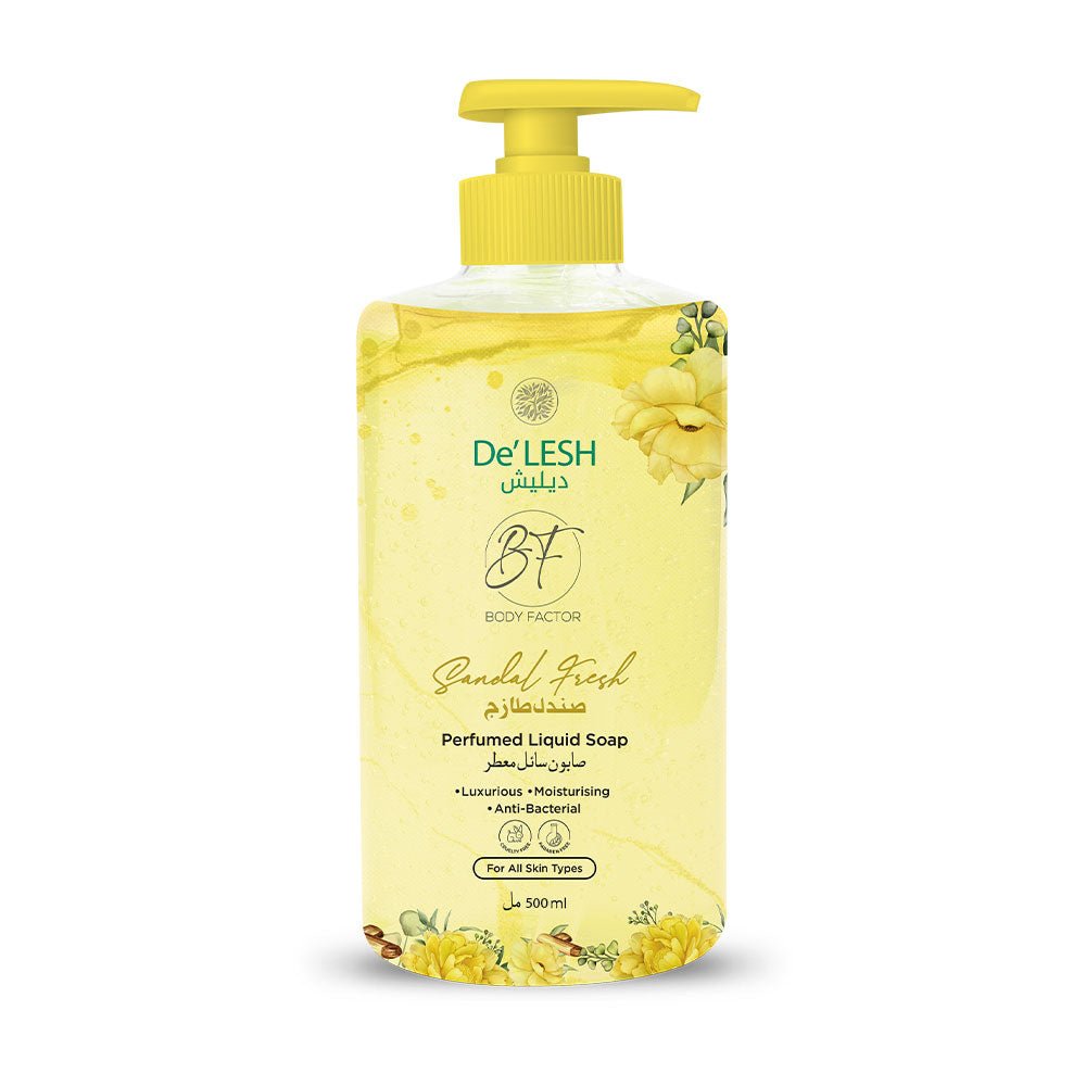 Delesh Body Factor Perfumed Liquid Soap (Sandal Fresh) (500ml)