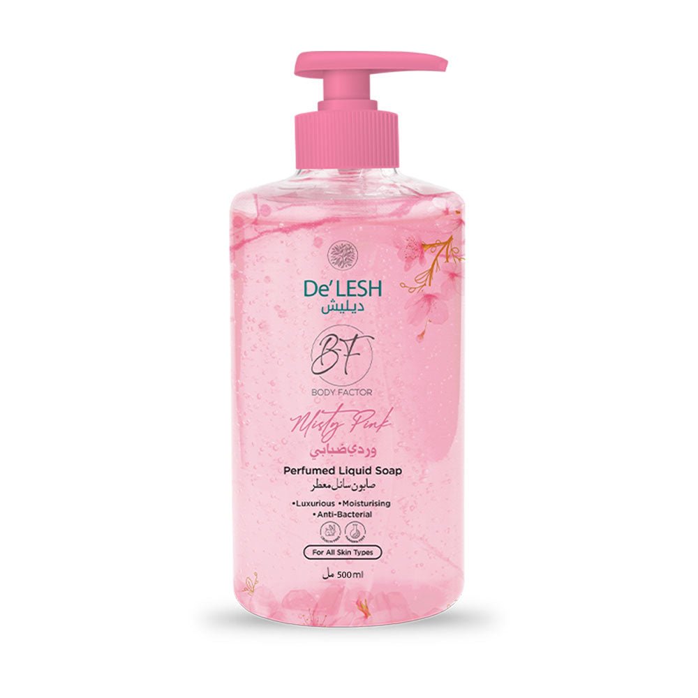 DeLesh Body Factor Perfumed Liquid Soap (Misty Pink) (500ml)