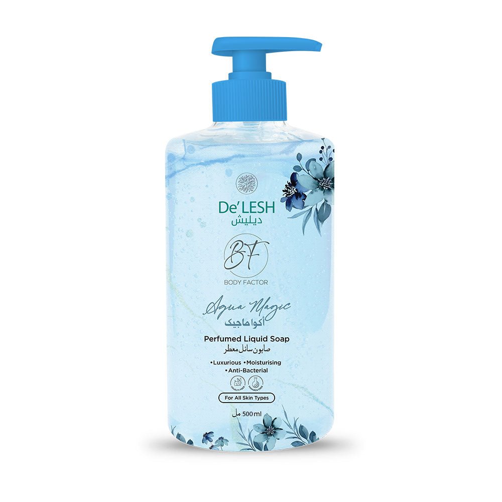 Delesh Body Factor Perfumed Liquid Soap (Aqua Magic) (500ml)