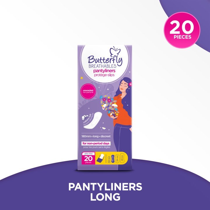 Butterfly Breathables Panty Liners 20 Pcs