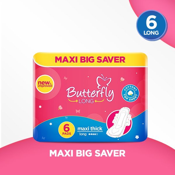 Butterfly Long Maxi Big Saver Sanitary Pads Long 6 Pcs