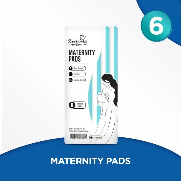 Butterfly Maternity Pads 6 Pcs