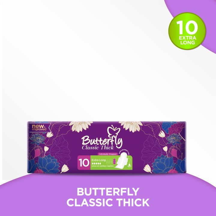 Butterfly Classic Thick Pads Extra Long 10 Pcs