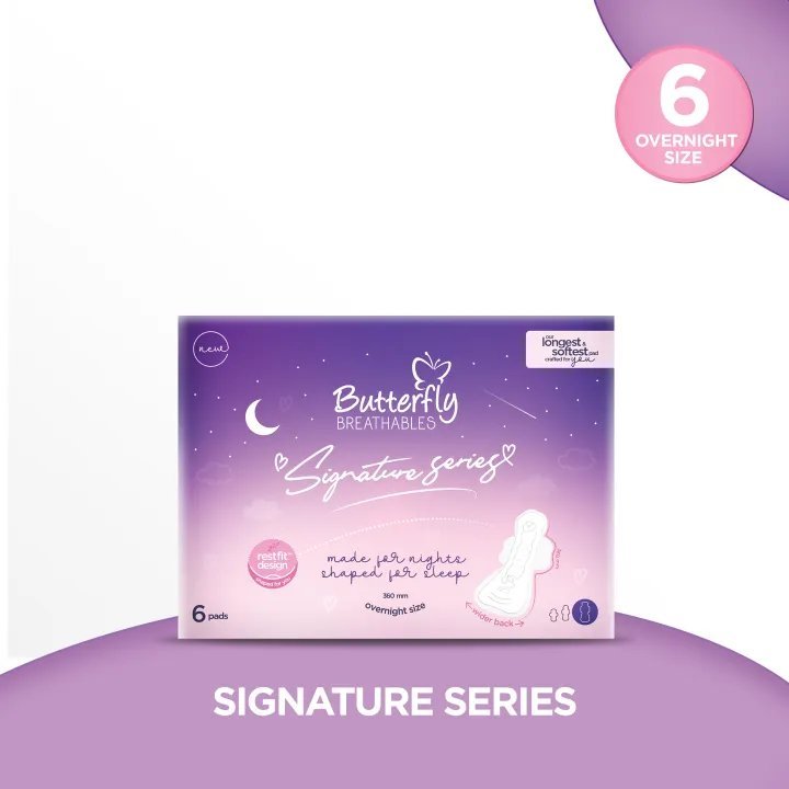 Butterfly Breathables Signature Series Overnight XXL 6 Pcs