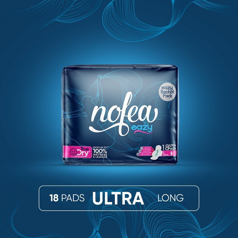 Nofea Eazy Napkin Sanitary Pad Ultra Long 18 Pads