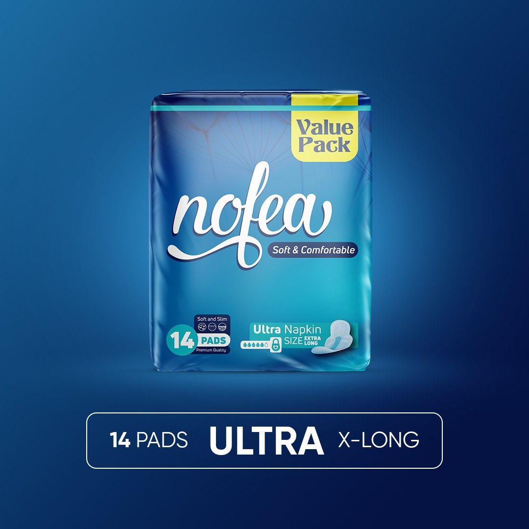 Nofea Napkins Sanitary Pads Ultra Extra Long 14 Pads