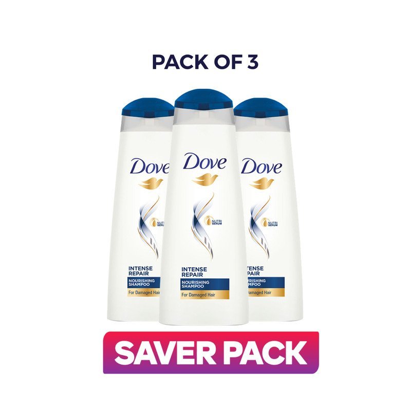Rs.140 off on Pack of 3 of Dove Intense Repair Shampoo (360ml)