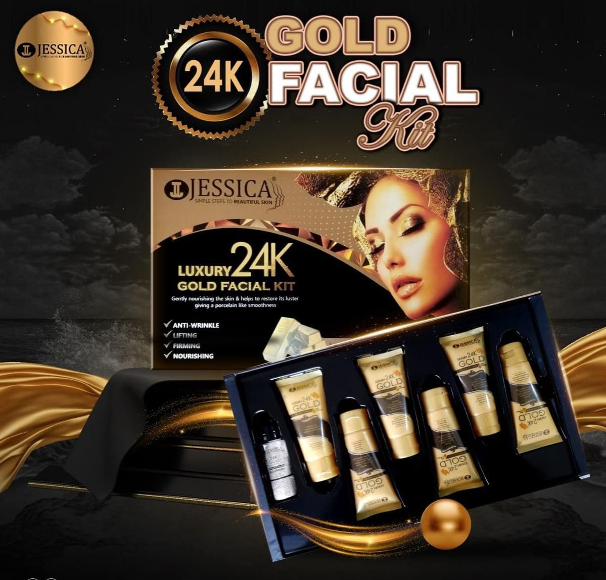 Jessica Luxury 24K Gold Facial Kit