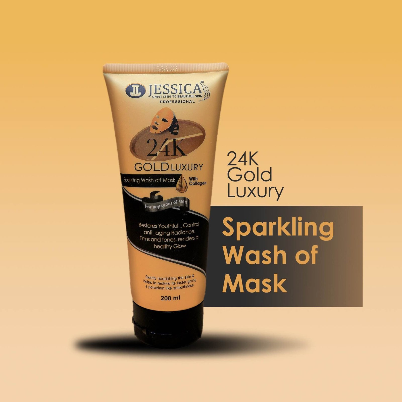 Jessica Luxury 24K Gold Sparkling Wash Off Mask (175ml)