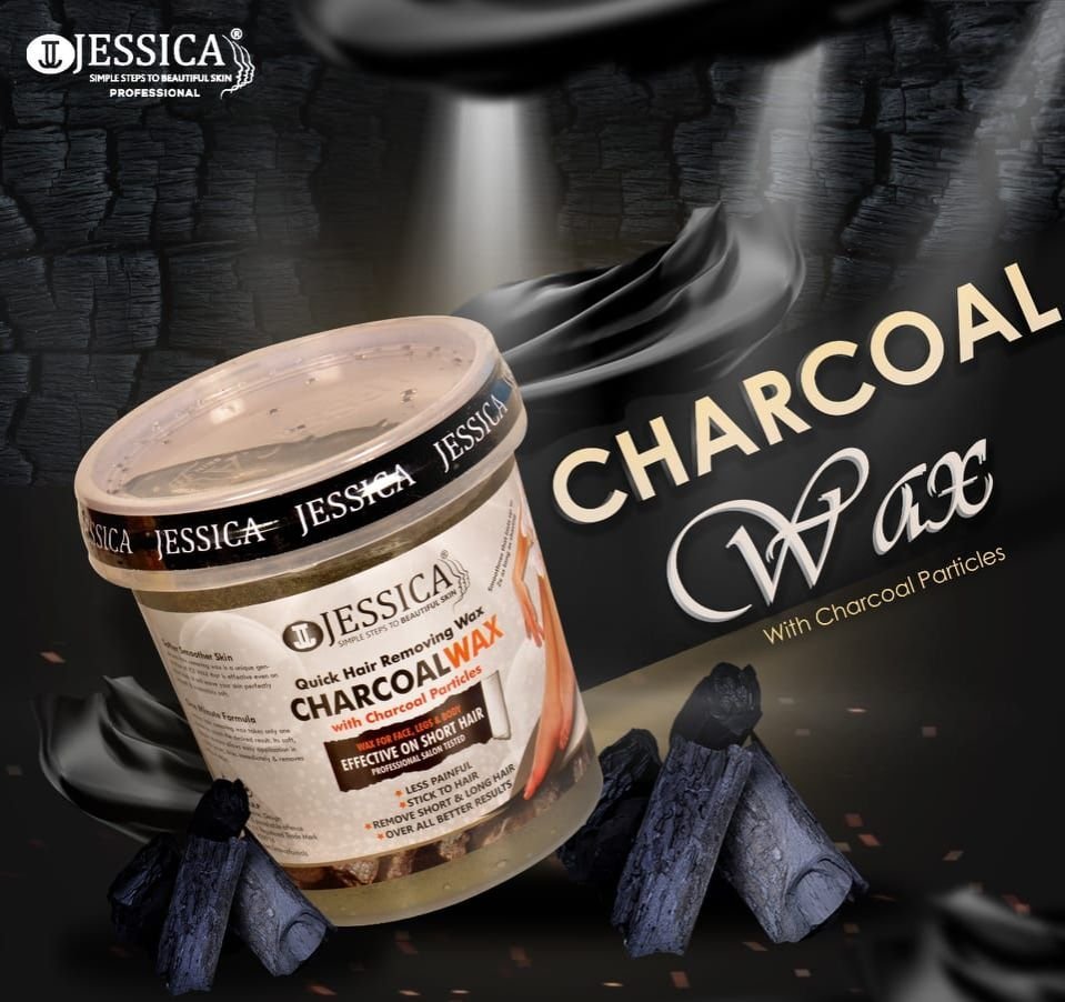 Jessica Quick Hair Removing Charcoal Wax For Face & Body (1000gm) (Strip Wax)