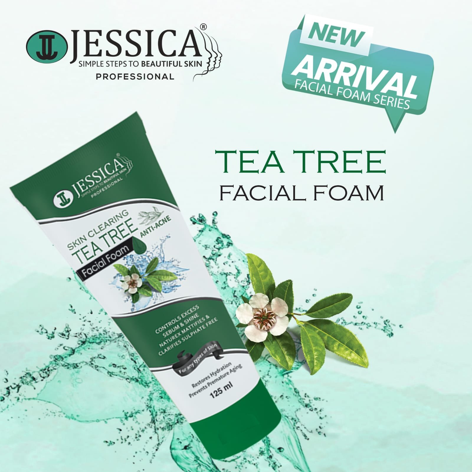 Jessica Skin Clearing Tea Tree Facial Foam (125ml)