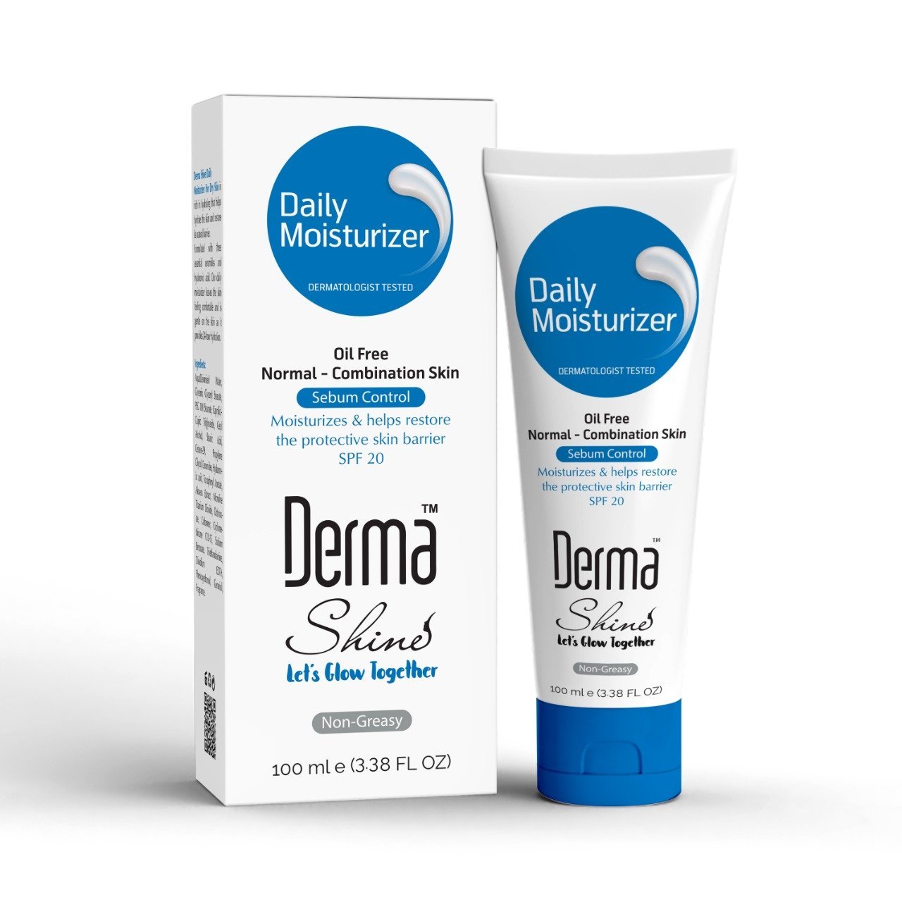 Derma Shine Daily Moisturizer Oil Free For Normal Combination Skin With Spf 20
