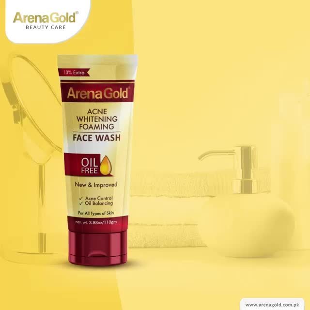 Arena Gold Acne Whitening Foaming  Face Wash (100gm)