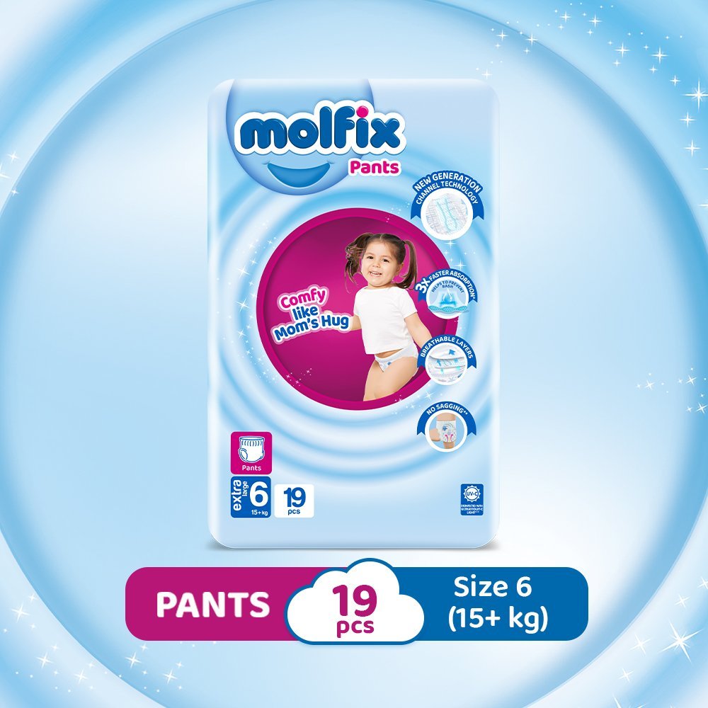 Molfix Pants Cc Uv Extra Large (19 Pcs) Twin Pack