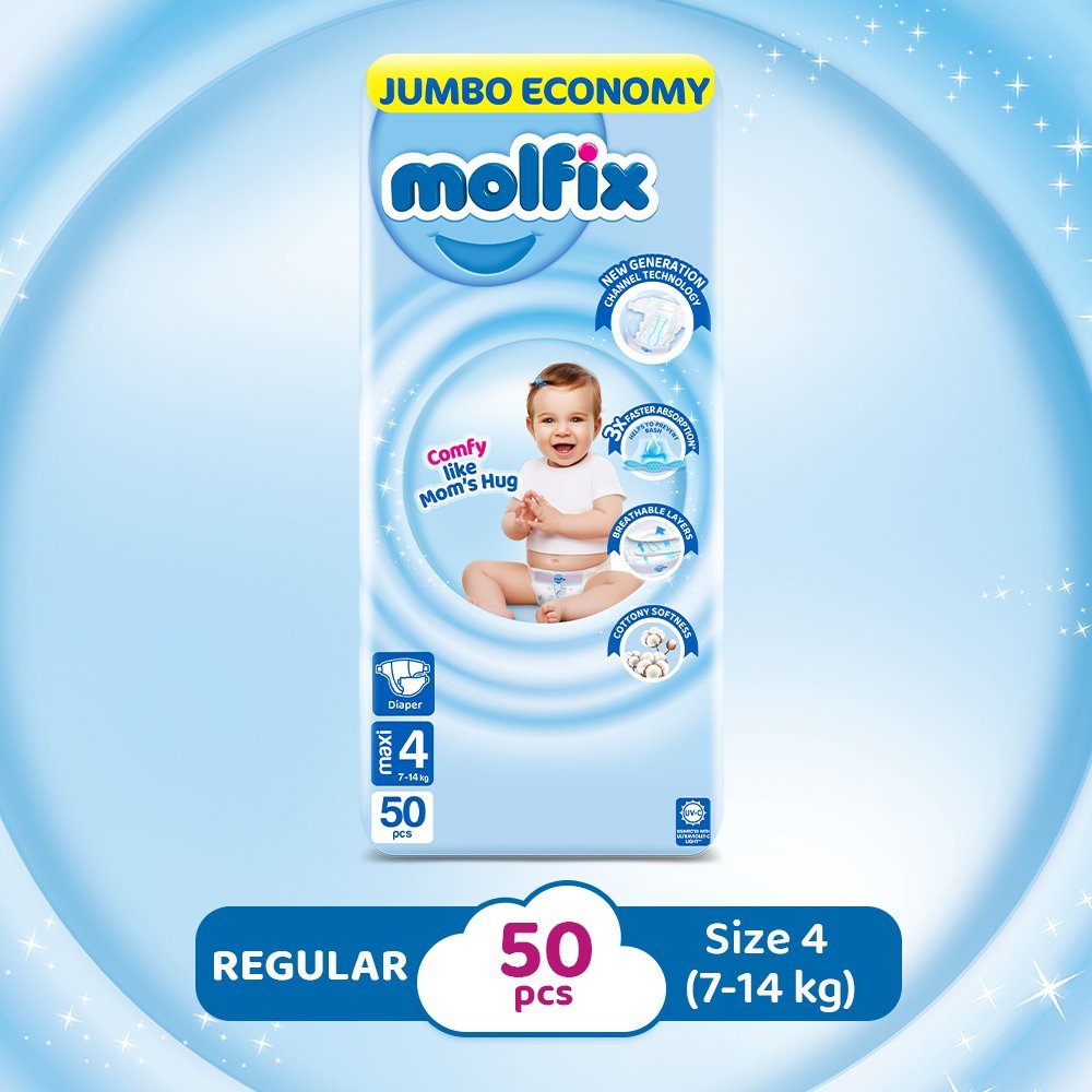 Molfix Cc Uv Maxi (50 Pcs) Jumbo Economy
