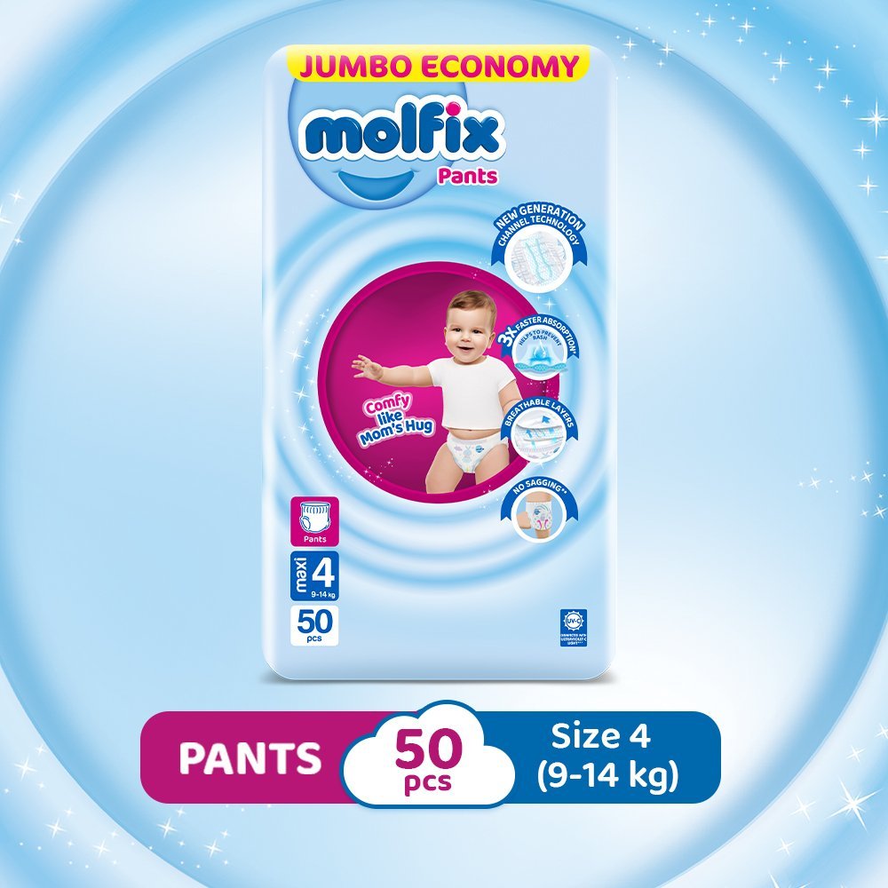 Molfix Pants Cc Uv Maxi (50 Pcs) Jumbo Economy