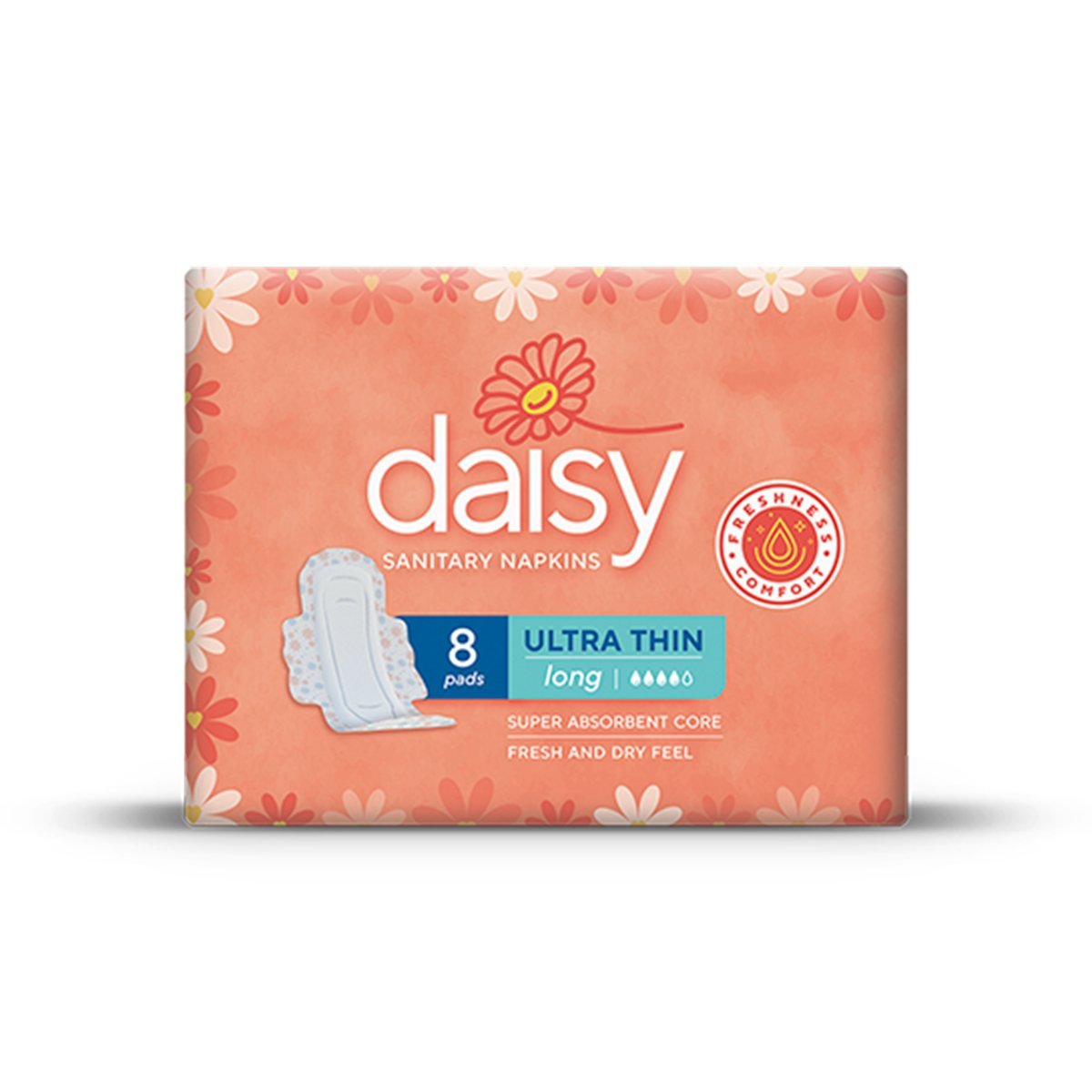 Daisy Ultra Thin Long Sanitary Napkins (8 Pcs)