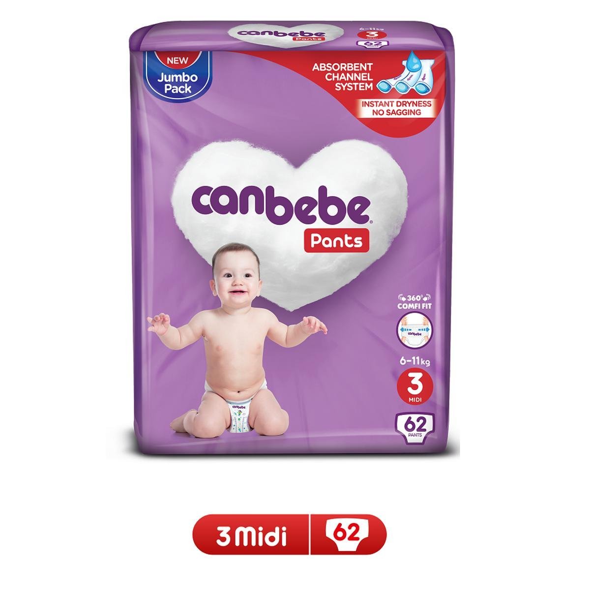Canbebe Pants Midi Size 3 (6-11 Kg, 62 Pcs)
