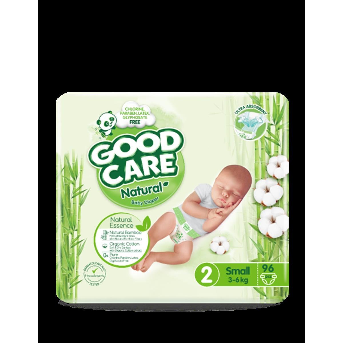 Goodcare Natural Diaper Size 2 (3-6kg) 96 Pcs Mega Pack