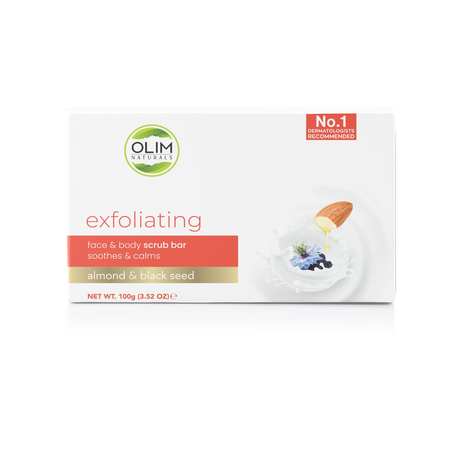 Olim Naturals Exfoliating Almond & Black Seed Scrub Soap