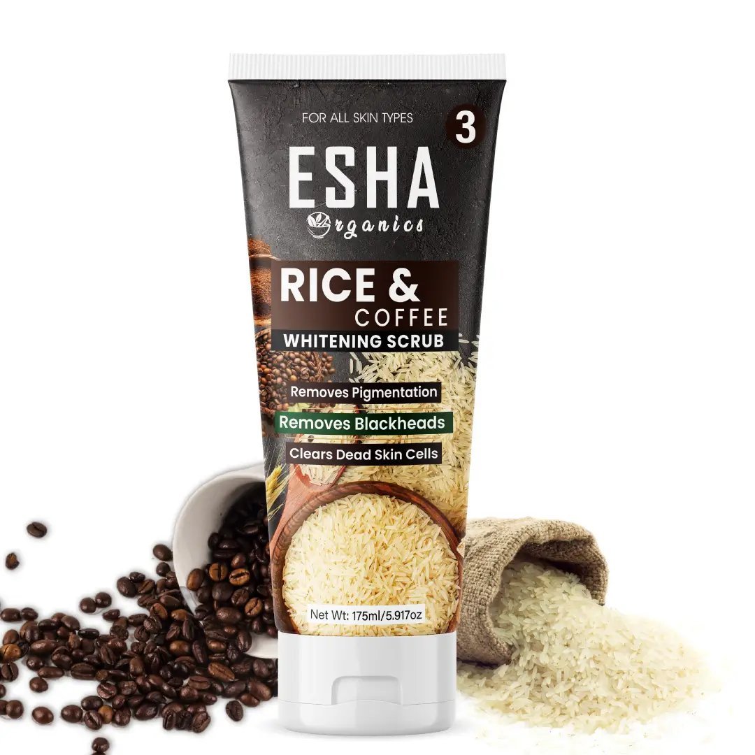 Esha Organics Rice & Coffee Whitening Scrub