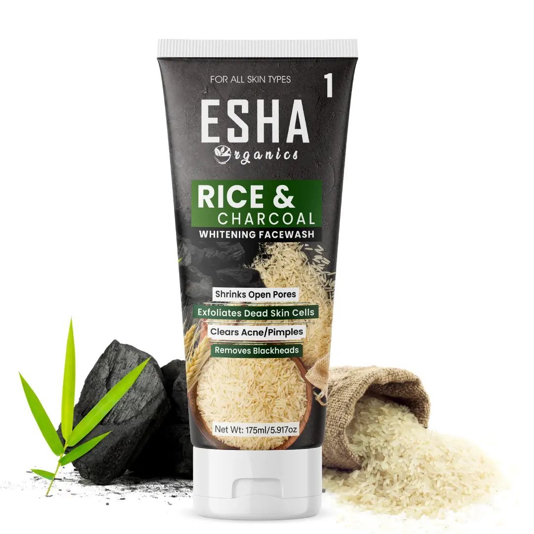 Esha Organics Rice & Charcoal Face Wash