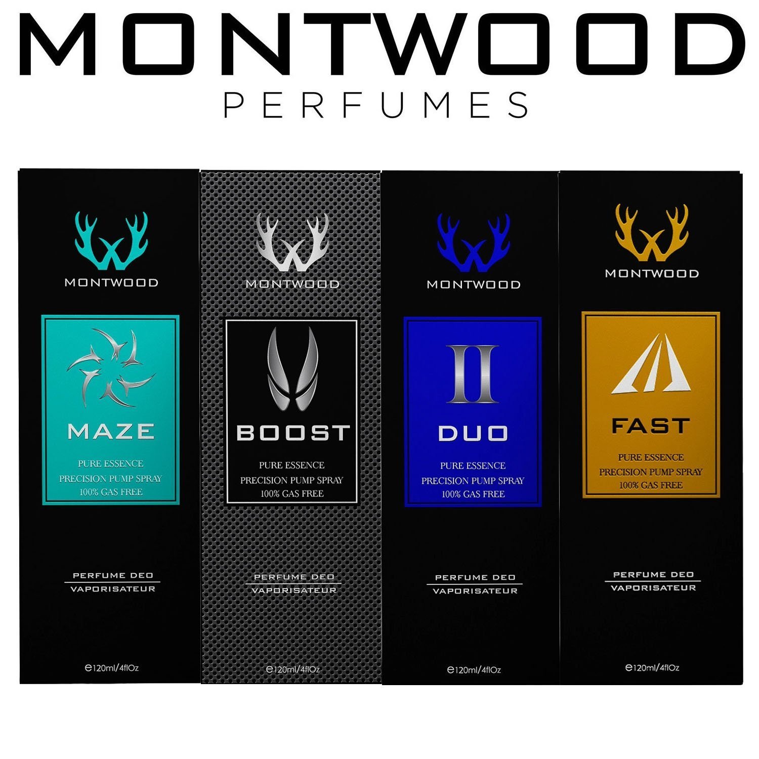 Montwood Action Series Perfume Sprays Deal (Pack Of 4)