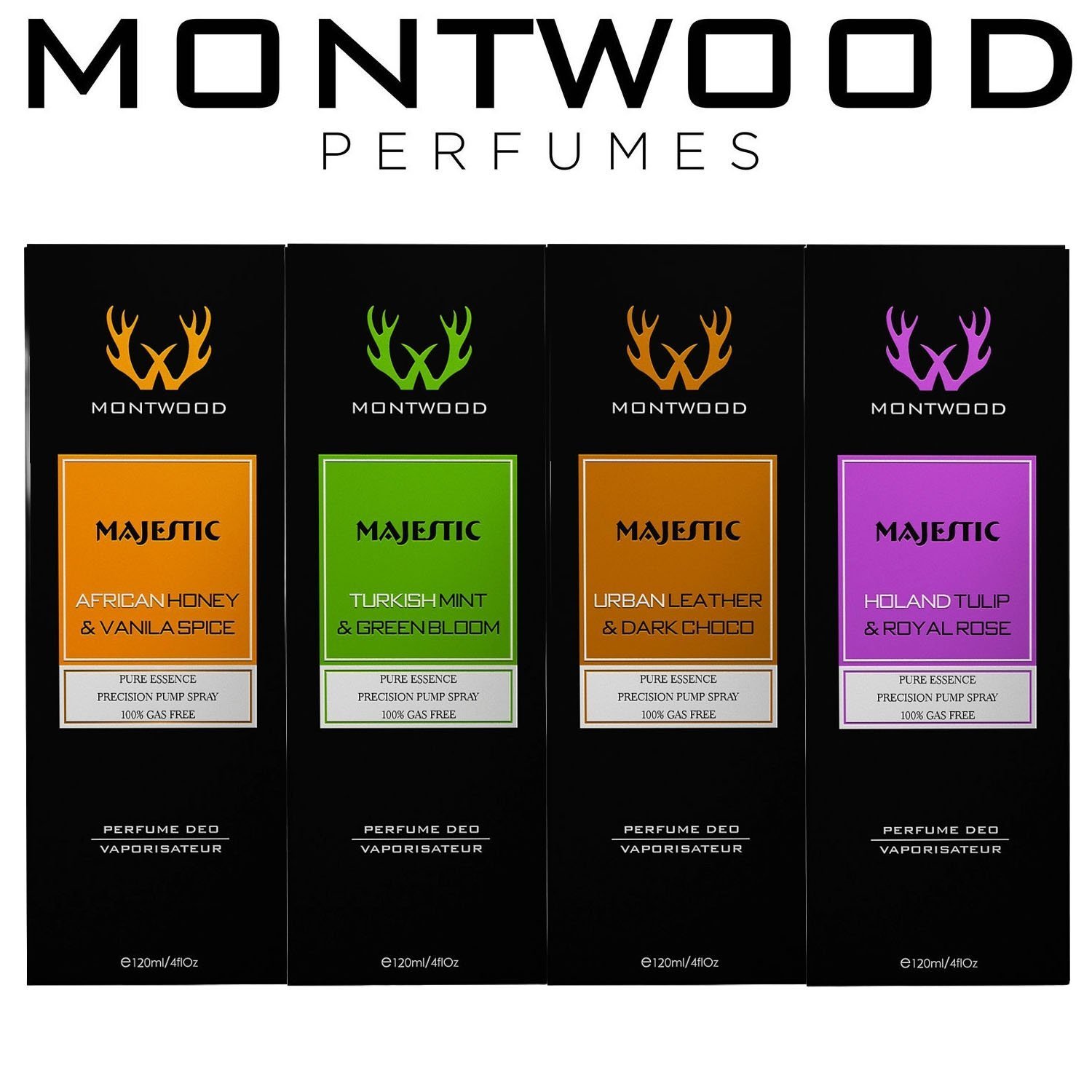 Montwood Majestic Series Perfume Sprays Deal (Pack Of 4)