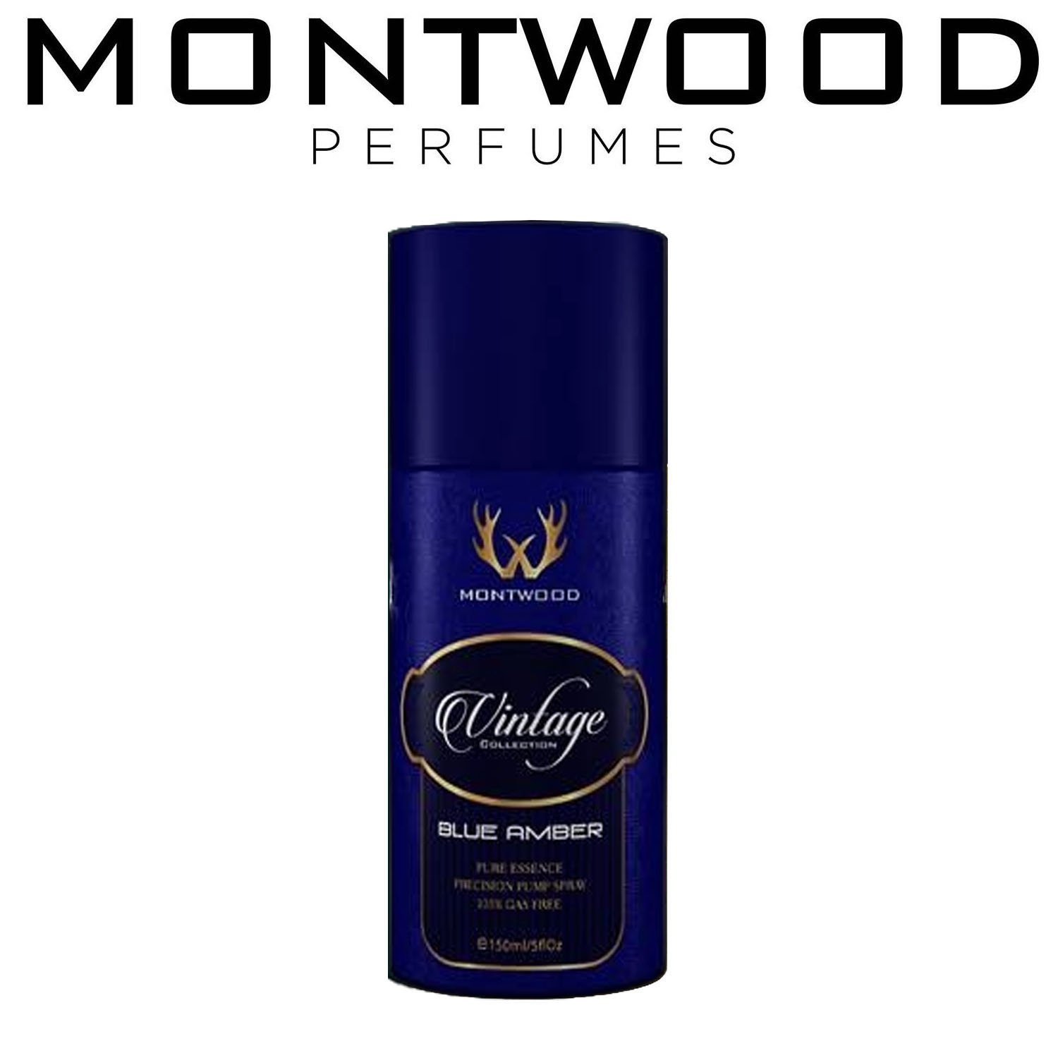 Montwood Vintage Blue Amber Perfume Spray (150ml)