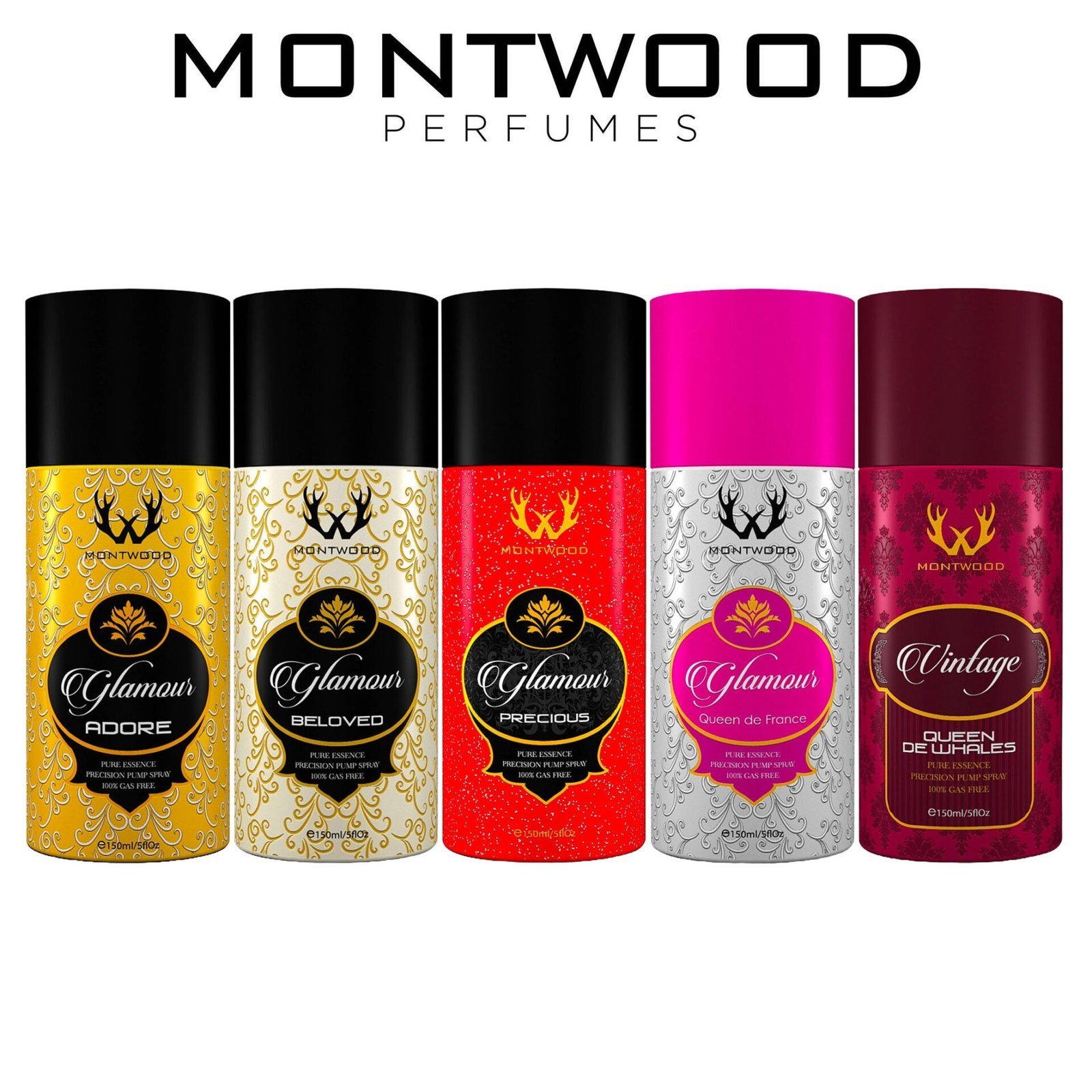 Montwood Glamour Series Perfume Sprays Deal (Pack Of 5)