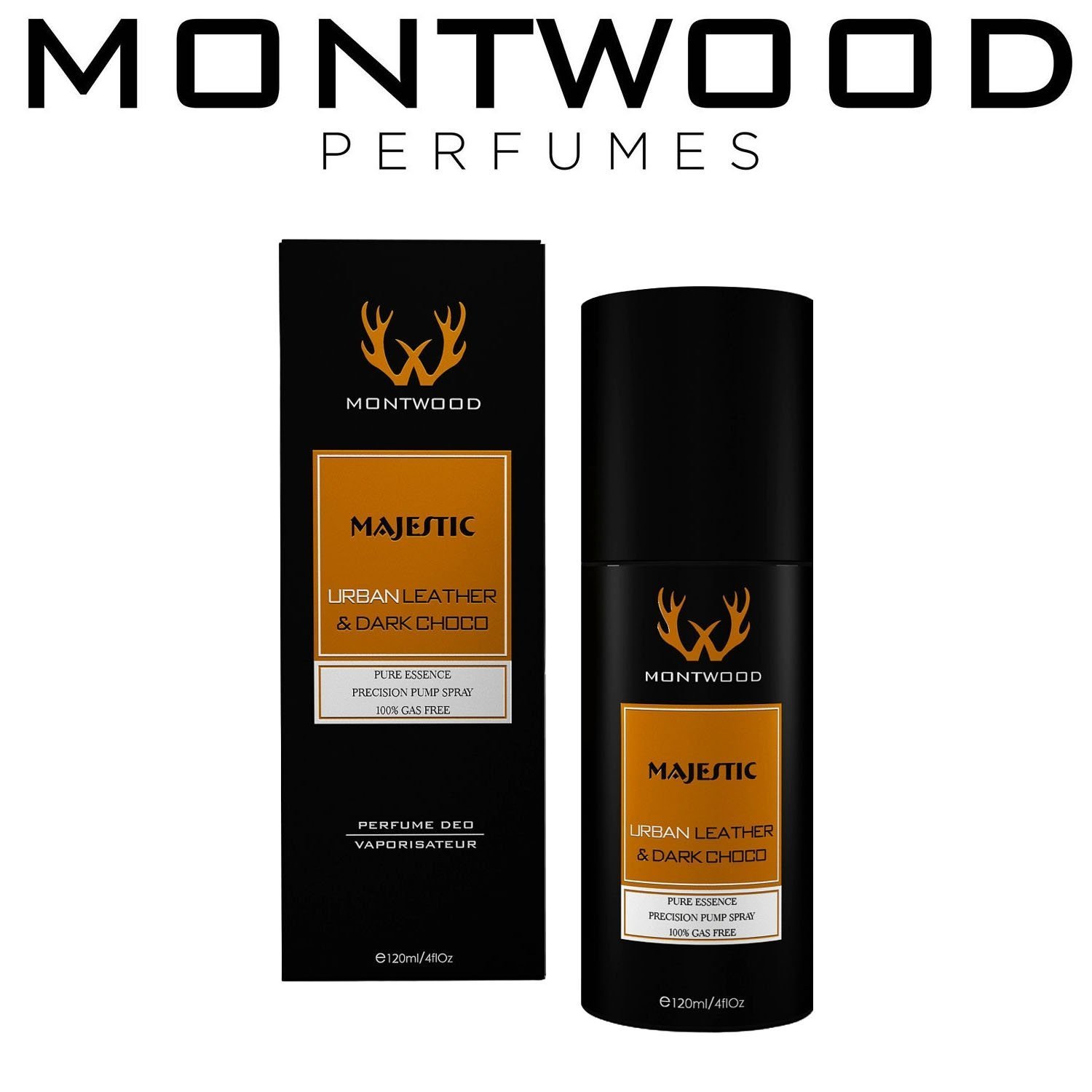 Montwood Majestic Urban Leather & Dark Choco Perfume Spray (120ml)