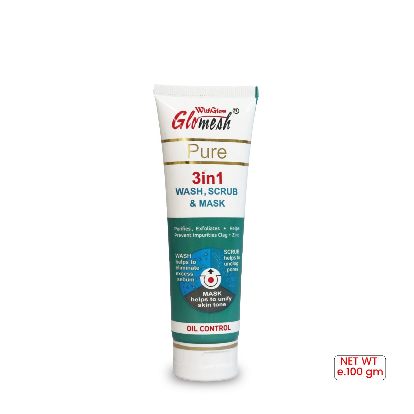 Glomesh 3in1 Wash Scrub & Mask Tube (Deal Pack Of 2)